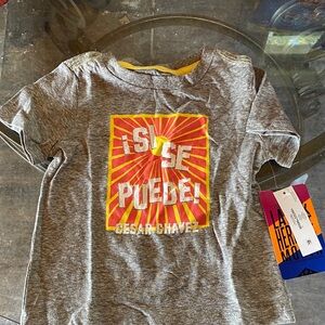Empower Kids Gray Tee with Vibrant Graphic